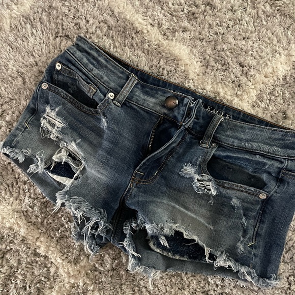 American Eagle Outfitters Pants - AE Darker Wash Super Stretch Shortie